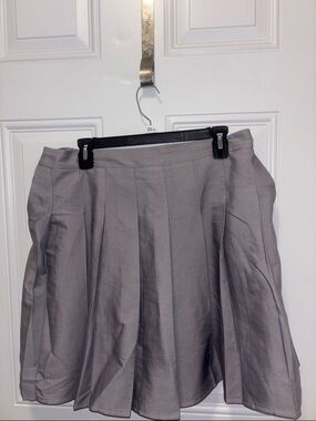 Light Gray Pleated Skirt